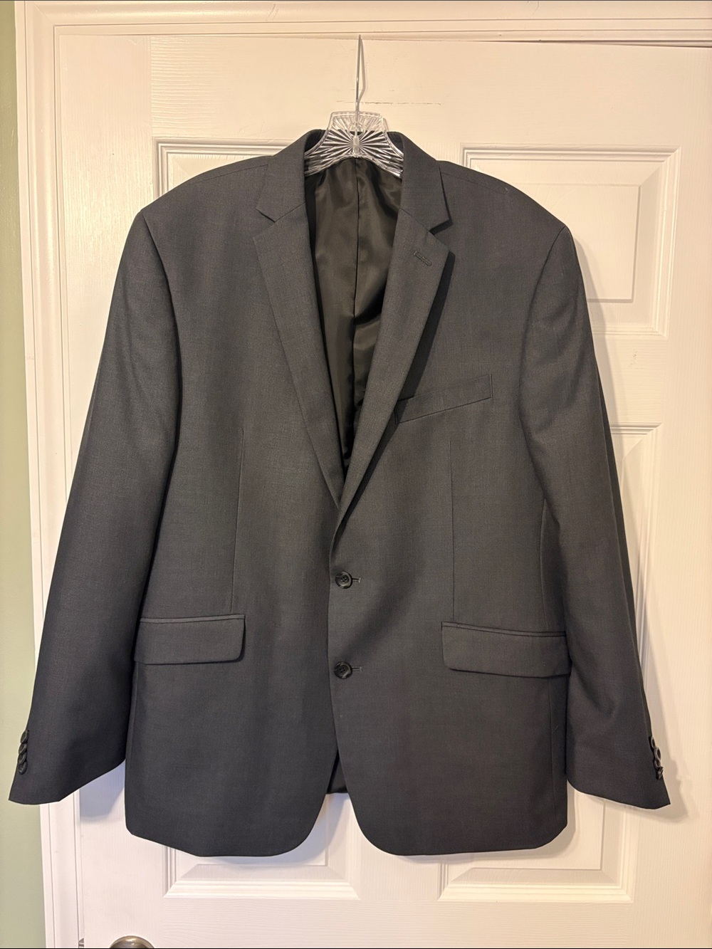Kenneth Cole Reaction Men's Charcoal Gray Two-Button Suit Jacket